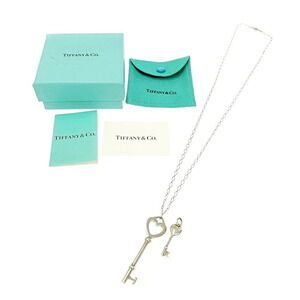 TIFFANY Co Silver Heart Key Necklace